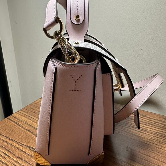 NWT New Michael Kors Manhattan Medium Leather and Logo Satchel - Picture 5 of 6